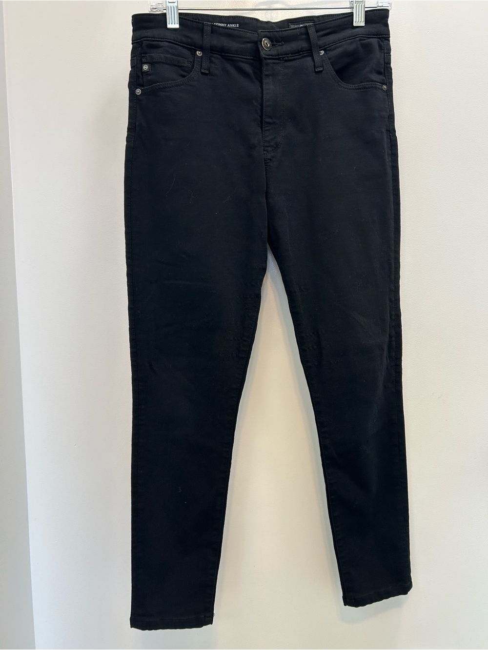 AG Adriano Goldschmied Black Farrah Skinny Stretch Jeans